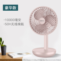 康佳(KONKA)usb小风扇可充电便携式电风扇小型学生迷你宿舍超 办公室 豪华款-可充电-藕粉(10000毫安)