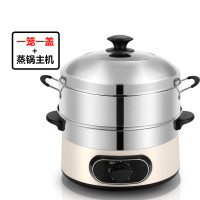 不锈钢电蒸锅蒸汽锅沙县电蒸笼电蒸鱼锅 纳丽雅家用笼屉不串味多层蒸锅 一层29CM电蒸锅(定时款)