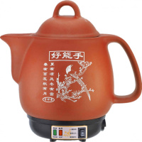 全自动壶插电纳丽雅电动熬药罐陶瓷紫砂锅炖锅中医煎药壶沙锅养生壶 6L红砂款(自动+鸣音+防爆裂)