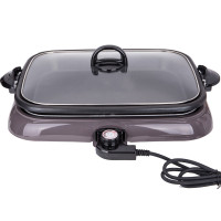 烤鱼炉商用纳丽雅纸上烤鱼专用锅电烤盘烤鱼盘餐厅烤肉锅家用纸包鱼 麦饭石30*45带盖特大号加送5件套