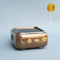 电陶炉茶炉纳丽雅家用全 陶壶铁壶银壶玻璃壶煮茶器 四方如意风物金地