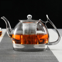 电磁炉玻璃烧水壶 玻璃茶壶带过滤网 纳丽雅电磁炉茶具平底壶燃气烧水壶 特价A款[1.2升]