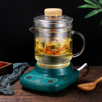 便携养生杯多功能纳丽雅电炖杯办公迷你煮茶杯全自动煮粥杯宿舍养生 600ML玻璃杯+墨绿底座