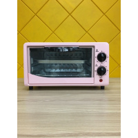 电烤箱家用12升小型多功能烘培干果机全自动烤番薯蛋糕迷你蒸烤箱 12升粉色三层烤位送烤网烤盘