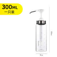 家用蚝油瓶压嘴甜面酱按压嘴酱油醋调料瓶油壶厨房用品 300mL[白色装]