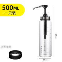 家用蚝油瓶压嘴甜面酱按压嘴酱油醋调料瓶油壶厨房用品 500mL[黑色装]+防撞垫