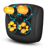 颈肩腰椎纳丽雅按摩器仪仿真人揉捏家用肩周颈椎的颈背腰部电动枕头 黑色