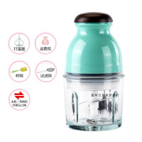 榨汁机电动迷你多功能家用榨汁辅食果泥绞肉搅拌一体机玻璃料理机 升级版玻璃杯马卡龙绿买一赠五