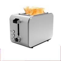 烤面包机纳丽雅家用2片早餐多士炉不锈钢烤吐司机 拉丝银