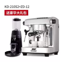 商用全半自动纳丽雅咖啡机家用意式 蒸汽打奶泡 银色单机+ZD-12+大礼包