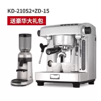 商用全半自动纳丽雅咖啡机家用意式 蒸汽打奶泡 银色单机+ZD-15+大礼包