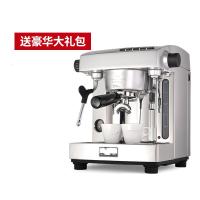 商用全半自动纳丽雅咖啡机家用意式 蒸汽打奶泡 银色单机+大礼包