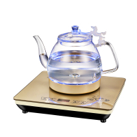 全自动底部上水电热烧水壶纳丽雅泡茶壶玻璃抽水功夫茶具电磁茶炉 宝马金(烧水款)