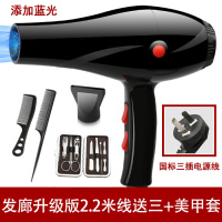 发廊电吹风机纳丽雅大功率2000W以上电风吹家用3000W理发店吹风筒 发廊3000蓝光[送三+美甲]