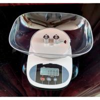 厨房秤0.1g新款带超大托盘纳丽雅电子称食物克称毫升精准烘培电子秤 5kg/0.5g+大托盘+电池