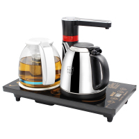 CB-A电茶壶纳丽雅自动上水壶烧水壶抽水电热水壶加水泡茶304不锈钢 A7保温款黑色食品级不锈钢半自动