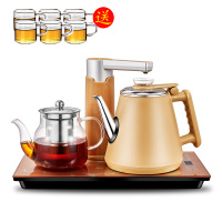 全自动上水壶纳丽雅电热水壶家用烧水壶不锈钢智能抽水器电动电茶壶套装 保温套装-防烫金(送6个杯子)