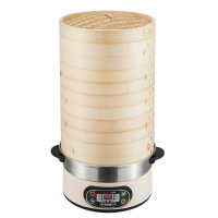 智能电蒸锅纳丽雅电蒸笼电竹蒸笼竹蒸锅蒸汽锅预约定时保温家用蒸锅 5层29CM竹蒸锅(预约款)