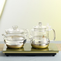 电热烧水壶纳丽雅一体全自动泡茶具底部上水抽水电磁炉专用玻璃煮器套装 20*37翡翠色-桶装水(无蓝光)