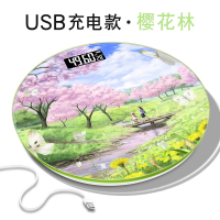 USB可充电电子称纳丽雅体重秤家用成人精准电子秤人体秤称重计 樱花林 USB充电