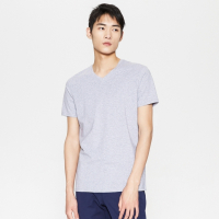 [1件5折价:45]MECITY男装春季纯色小v领修身棉舒适打底短袖T恤