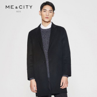 [1件5折价:360]MECITY男装春季廓形羊毛双面呢大衣男中长款韩版