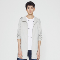 [1件5折价:160]MECITY男装轻薄中长款韩版连帽风衣外套潮流时尚
