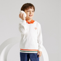 [99元3件]米喜迪mecity童装春秋新款男童卫衣帽口宽罗纹连帽针织衫