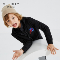 [2件2折价:19]米喜迪mecity童装春秋新款男童针织衫休闲连帽针织开衫外套