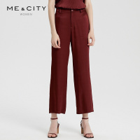 [2件2折价:35]粘纤MECITY女装直筒商务OL风西裤