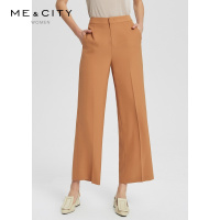 [1件5折价:90]MECITY女装2019夏季新款雪纺拼接阔腿裤休闲长裤