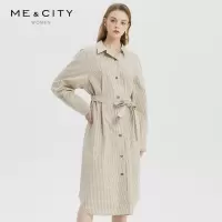 [好货直降:349]MECITY女装春季新款宽松休闲腰带风衣长款外套