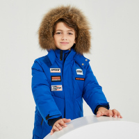 [2件2折价:199]米喜迪mecity童装冬新款男童羽绒服大毛领派克工装风羽绒服