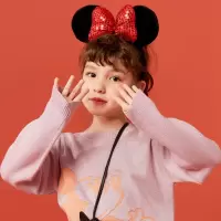 [2件2折价:41]米喜迪mecity童装春新款女童米奇休闲潮流洋气舒适可爱毛衣