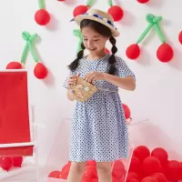 [1件5折价:90]moomoo童装女童裙子夏季新款休闲几何女中童连衣裙