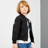 [2件2折价:50]米喜迪mecity童装春秋男童棒球领时尚个性茄克外套贴布刺绣
