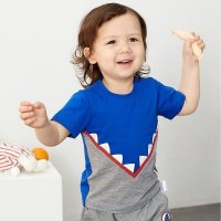 [2件2折价:19]米喜迪童装婴儿夏装T恤夏新款趣味印花男宝宝短袖T恤