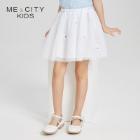 [1件3折价:65.7]米喜迪mecity童装夏装女童绣贝壳珠片网纱针织半裙