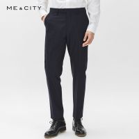 MECITY男装春季新款机理羊毛商务男士正装裤子西装裤直筒男