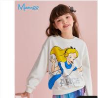 [2件2折价:35]moomoo童装女童卫衣爱丽丝春秋新款儿童圆领卫衣