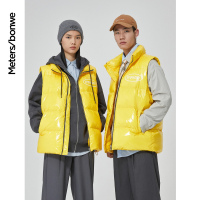 [好货直降:49.99]美特斯邦威亮面羽绒服男情侣装马甲女冬季新款潮流本色战袍男