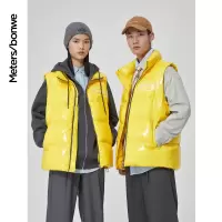 [好货直降:49.99]美特斯邦威亮面羽绒服男情侣装马甲女冬季新款潮流本色战袍男