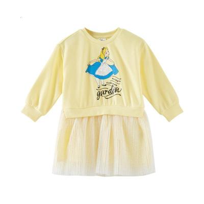 [2件2折价:41]moomoo童装女童裙子春季新款爱丽丝拼接女中童连衣