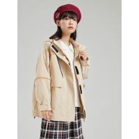 [1件5折价:110]美特斯邦威工装夹克女新款秋季ins潮韩版宽松百搭连帽外套