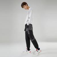 美特斯邦威工装裤男潮流拼贴多袋新款冬季四面弹撞色男士长裤