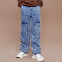 [2件3折价:54]美特斯邦威牛仔裤男潮流新款冬季大码宽松直筒裤贴袋男士长裤