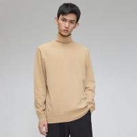 绵羊毛MECITY男装冬季新款休闲简约多色打底针织衫高领毛衣男
