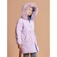[2件2折价:159]米喜迪mecity童装冬新款女童两面穿保暖洋气羽绒服