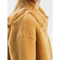 [1件5折价:220]MECITY女装秋冬潮流慵懒风短款翻领颗粒绒仿皮外套女