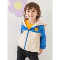 [1件3折价:96]moomoo童装男童字母印花外套春秋装撞色新款男小童宝宝洋气萌潮